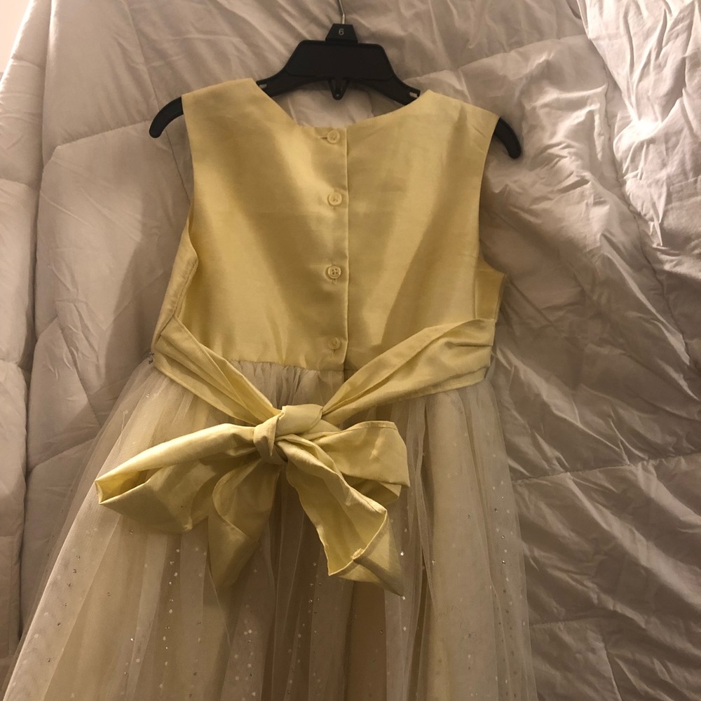 Girls Gold Glitter embellishment Dress.